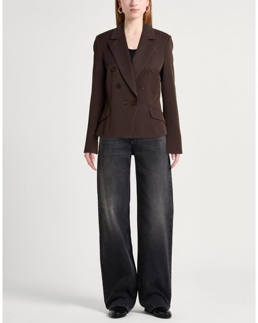 Berna Brown Chocolate Blazer Polyester, Viscose, Elastane