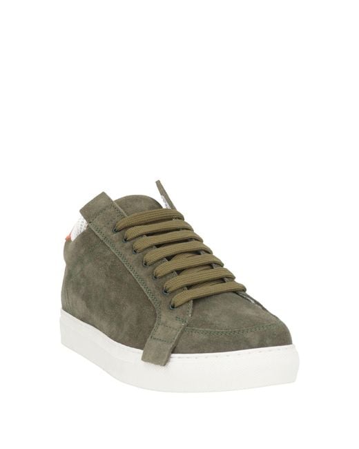 Kris Van Assche Green Military Sneakers Leather for men