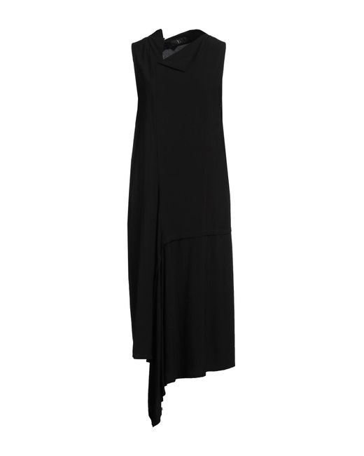 Yohji Yamamoto Black Midi Dress