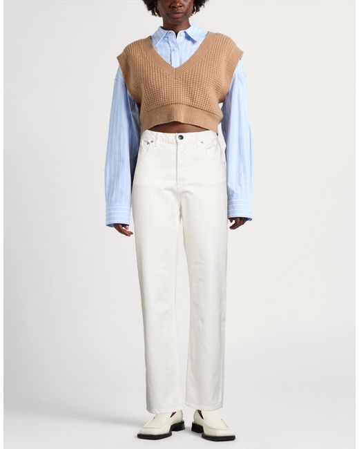 Semicouture White Jeans Cotton, Elastane