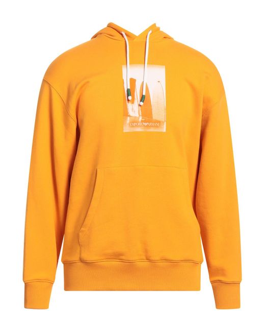 Emporio Armani Orange Sweatshirt for men
