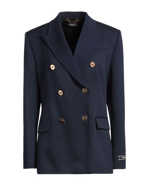 Versace Blue Blazer Virgin Wool, Elastane