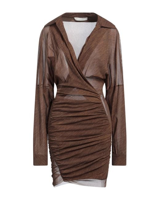 Vestito Corto di Philosophy Di Lorenzo Serafini in Brown