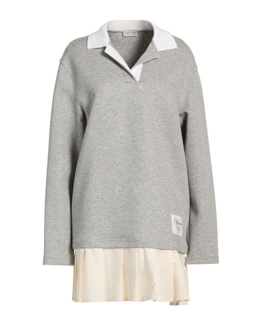 Moncler Gray Mini Dress Cotton, Polyamide, Polyester