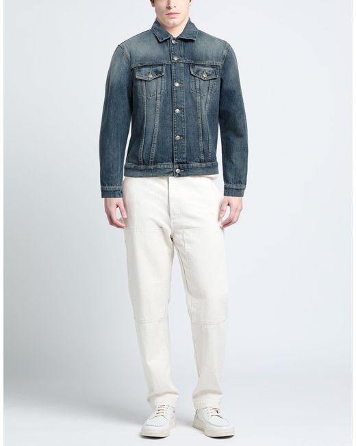 McQueen Blue Denim Outerwear for men