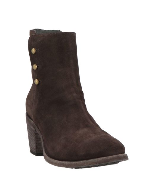 Officine Creative Brown Ankle Boots Leather
