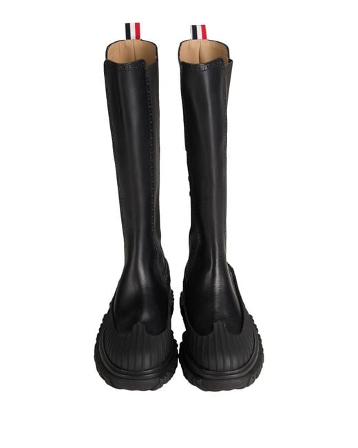 Thom Browne Black Boot Calfskin, Rubber