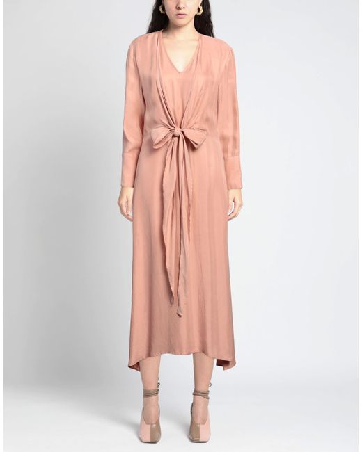 WEILI ZHENG Pink Midi Dress