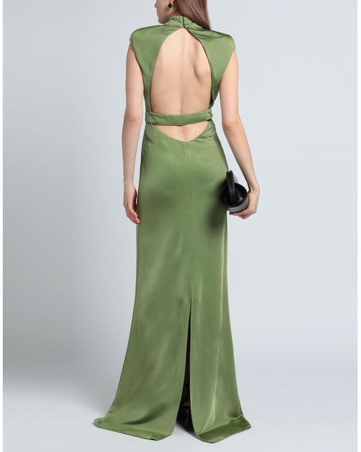Elisabetta Franchi Green Long Dress