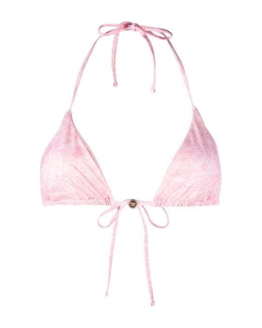 Top Bikini di Versace in Pink