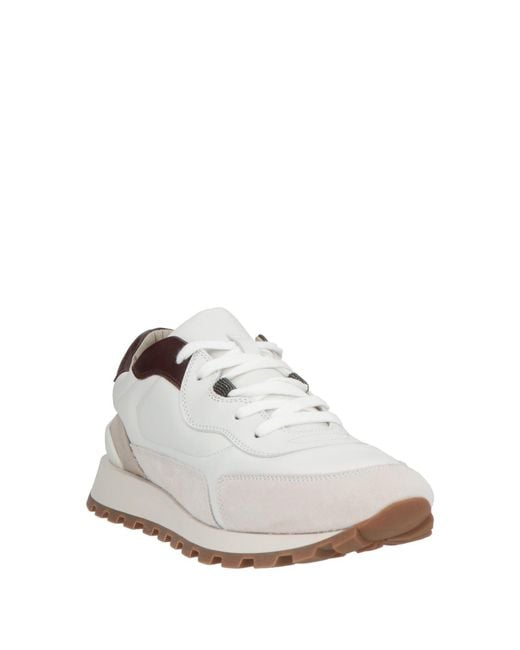 Brunello Cucinelli White Light Sneakers Leather