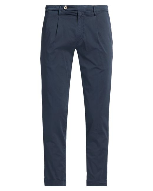 Michael Coal Blue Pants Cotton, Elastane for men