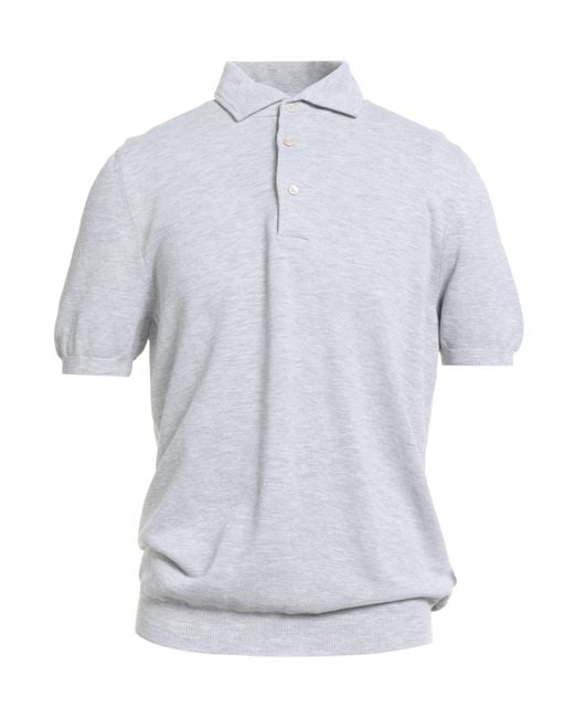 Gran Sasso Gray Polo Shirt Cotton for men