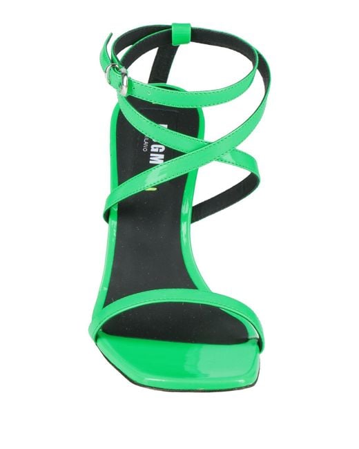 MSGM Green Sandals
