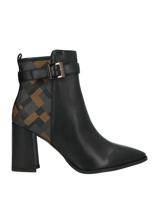Cerruti 1881 Black Ankle Boots Cow Leather, Pvc