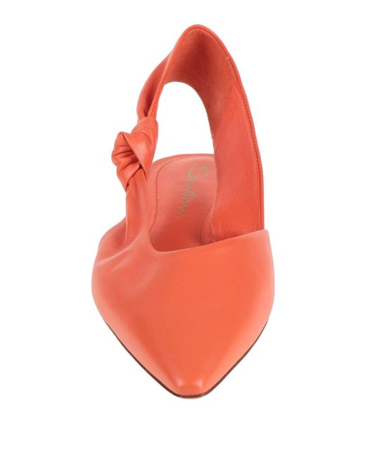 Santoni Red Ballet Flats
