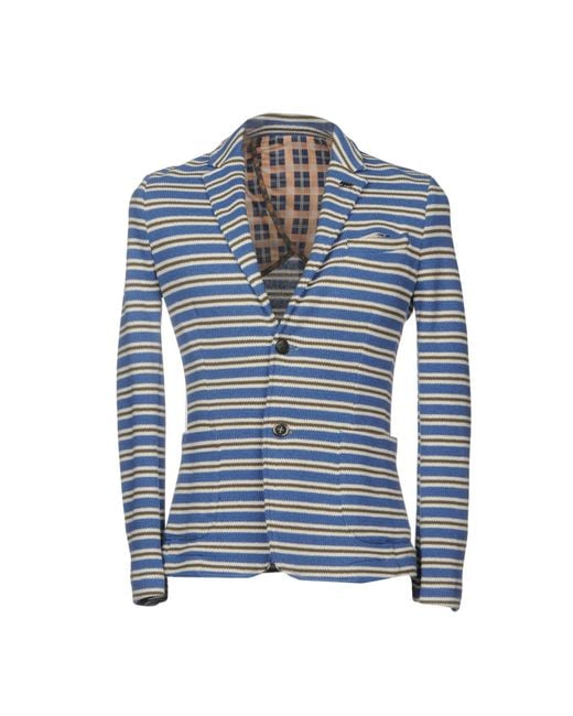Bob Blue Blazer Cotton, Polyester for men