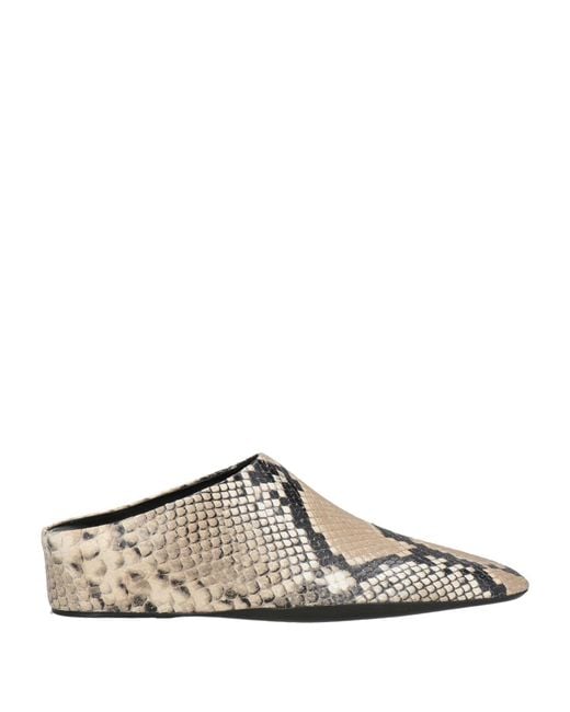 Jil Sander White Mules & Clogs