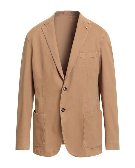 L.b.m. 1911 Natural Camel Blazer Modal, Cotton, Elastane for men