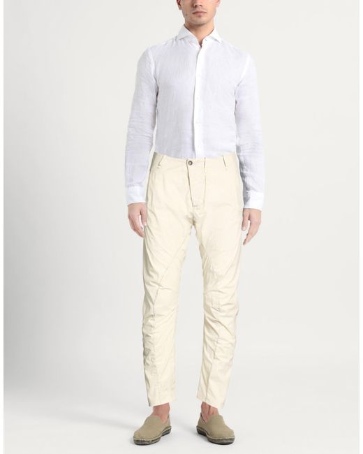 Masnada Natural Pants Cotton, Elastane for men