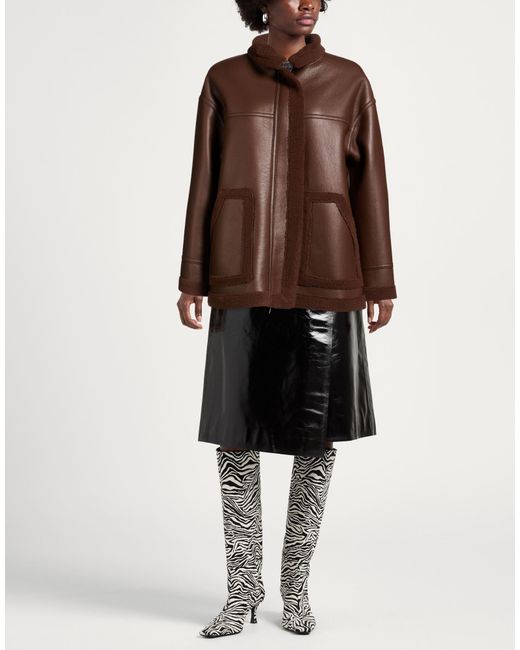 Silvian Heach Brown Shearling & Teddy