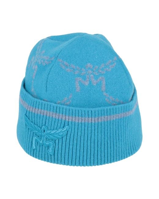 MCM Blue Hat Wool, Cashmere, Polyamide, Elastane