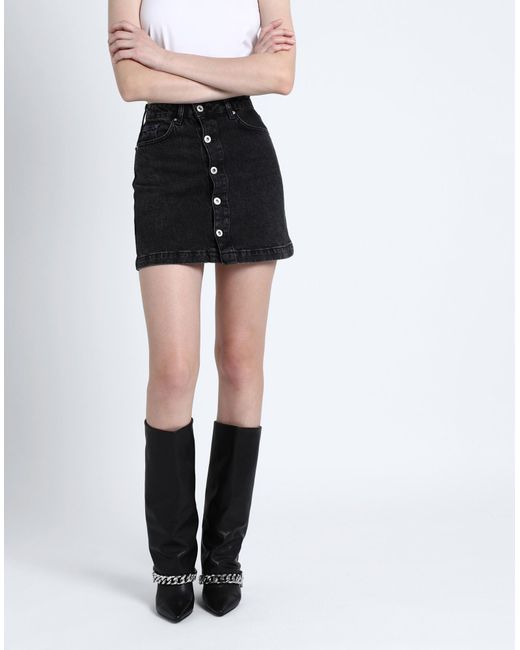 Karl Lagerfeld Black Denim Skirt