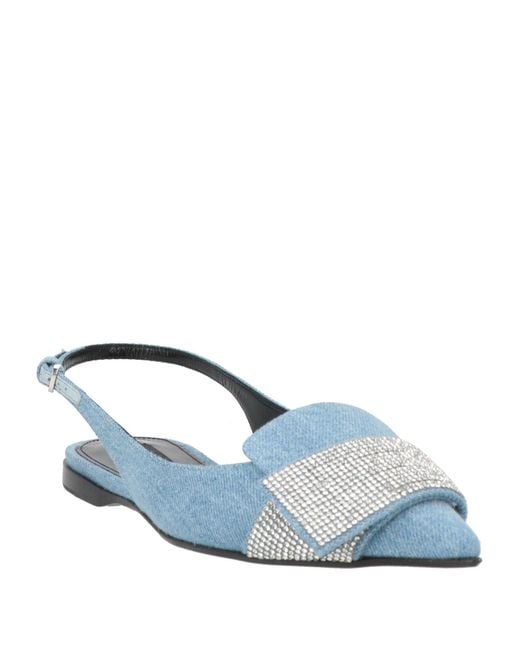 Sergio Rossi Blue Ballet Flats