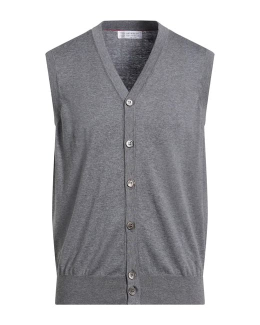 Brunello Cucinelli Gray Cardigans for men