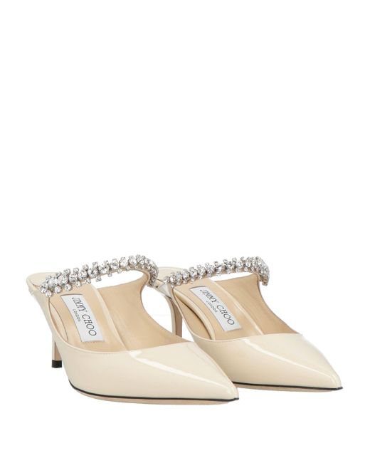 Jimmy Choo White Ivory Mules & Clogs Leather