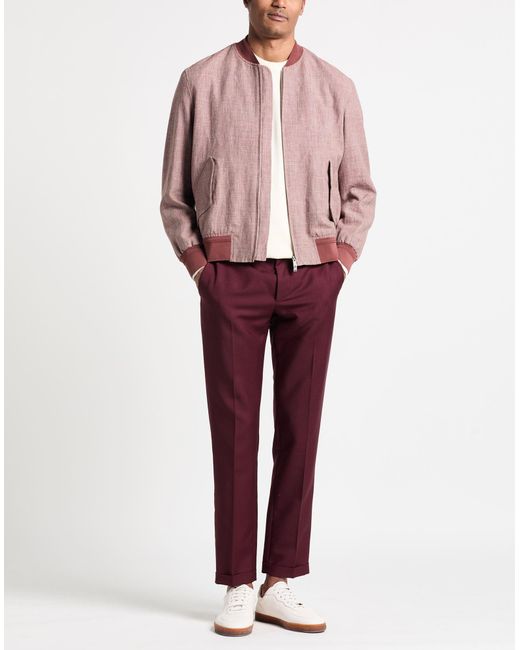 Lardini Brown Jacket Linen, Wool for men