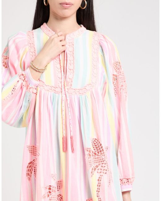 Farm Rio Pink Midi Dress Cotton