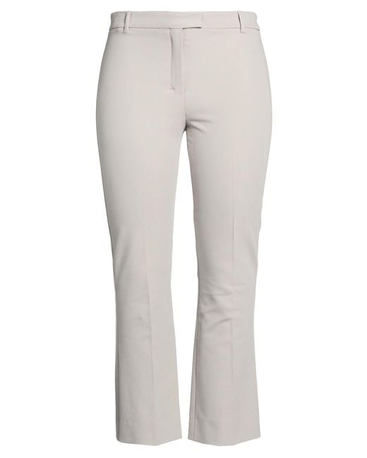 Max Mara Gray Light Pants Viscose, Cotton, Elastane