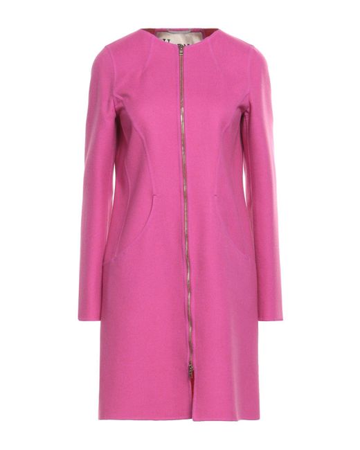 Herno Pink Fuchsia Coat Virgin Wool