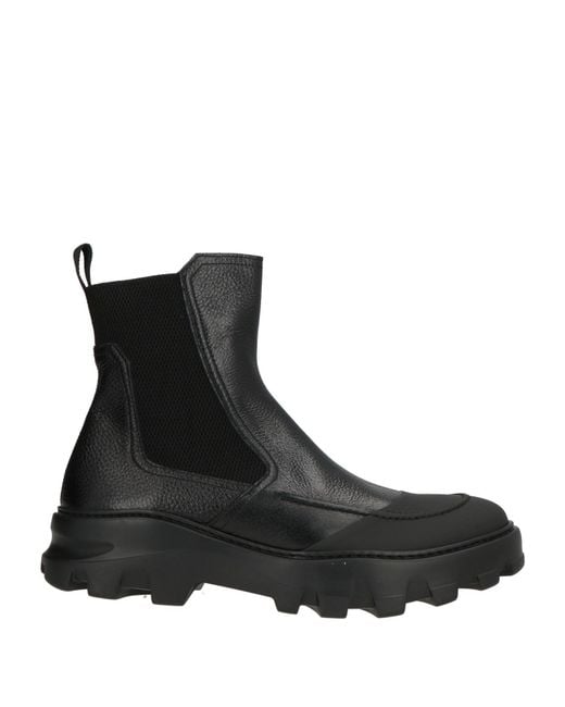 Giovanni Conti Black Ankle Boots Leather for men