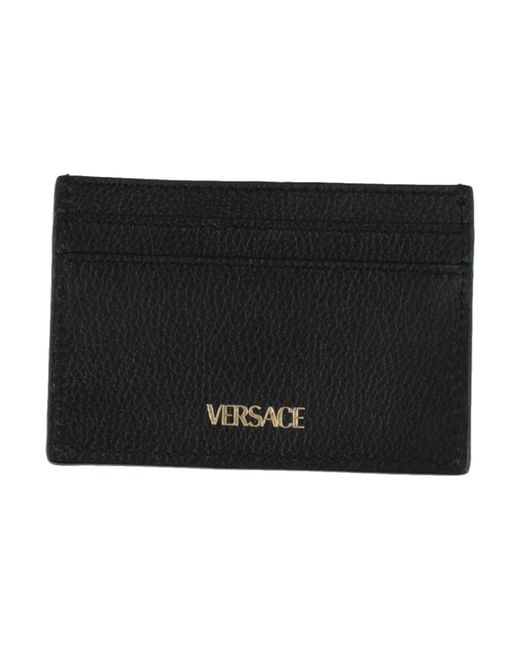 Tarjetero Versace de color Black
