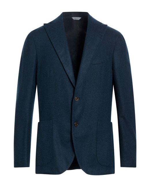 Boglioli Blue Blazer Wool, Polyamide for men
