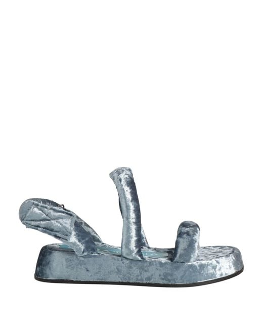 Strategia Blue Sandals Textile Fibers