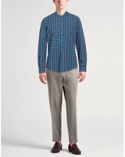 Massimo Alba Blue Azure Shirt Cotton, Polyester for men