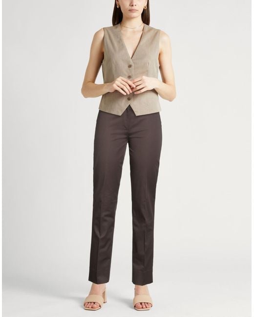 Incotex Gray Pants Polyester, Elastane