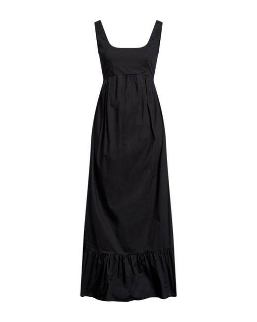 Compagnia Italiana Black Maxi Dress Cotton