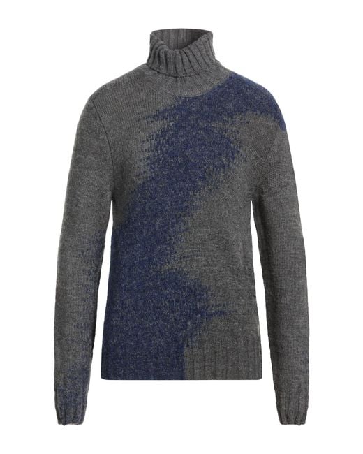 Messagerie Blue Turtleneck Baby Alpaca Wool, Polyamide, Wool for men