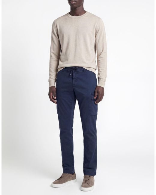Mason's Blue Pants Cotton, Lyocell, Elastane for men