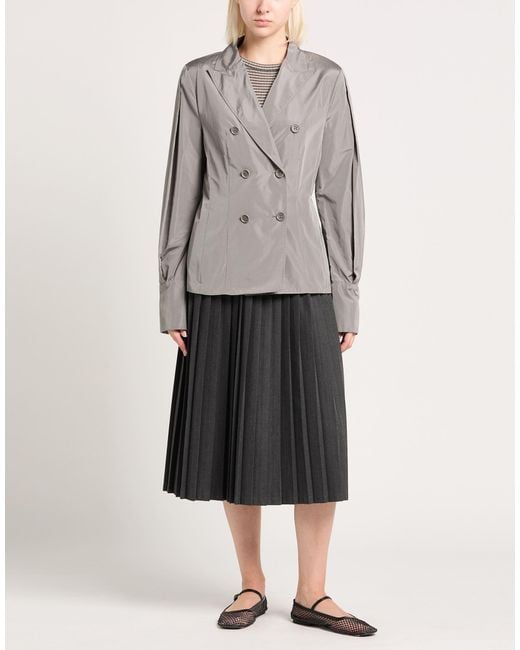 Alberta Ferretti Gray Blazer Polyester, Silk