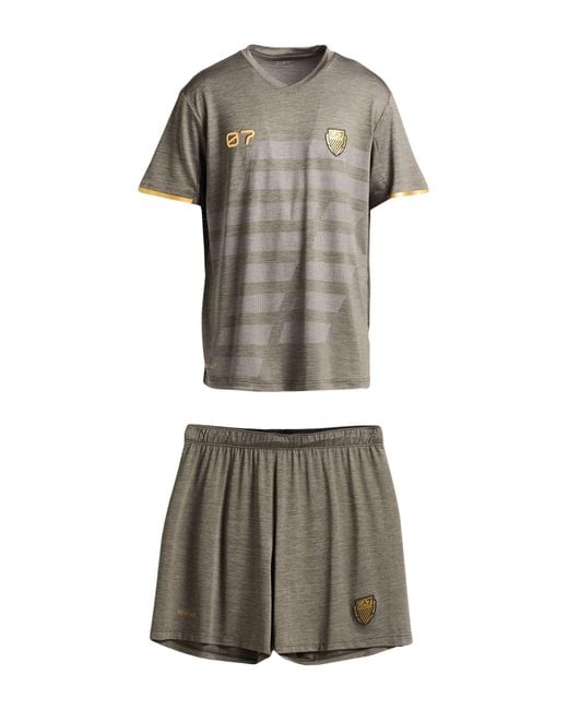 EA7 Gray Tracksuit Polyester, Elastane for men