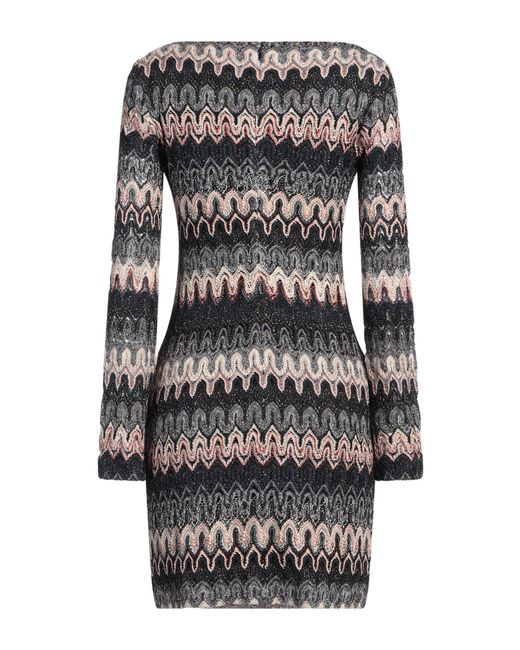 Missoni Black Midnight Mini Dress Viscose, Polyester, Metallic Fiber