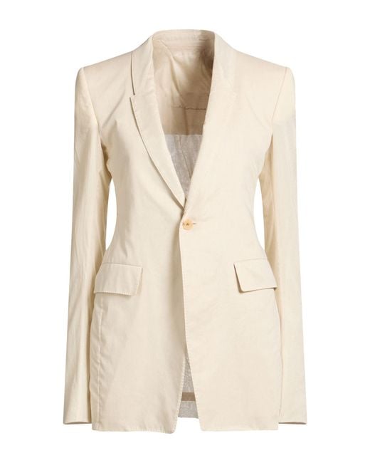 Rick Owens Natural Blazer Cotton