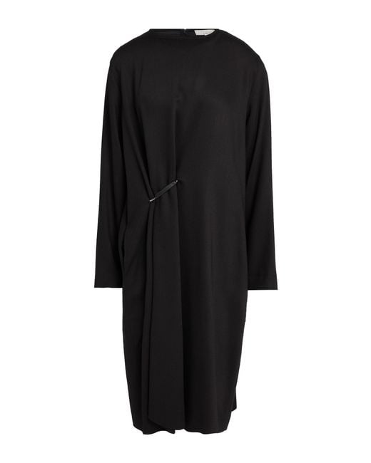Antonelli Black Midi Dress Viscose, Virgin Wool, Elastane