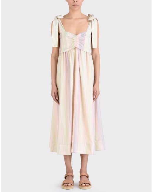 See By Chloé Natural Midi Dress Polyester