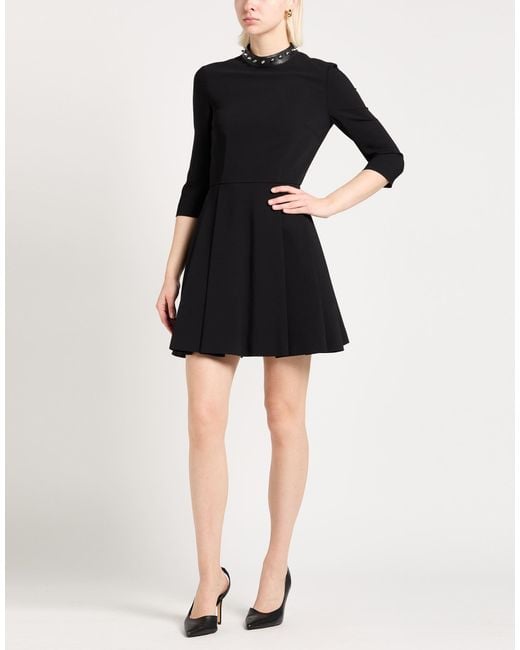Moschino Black Mini Dress Viscose, Elastane